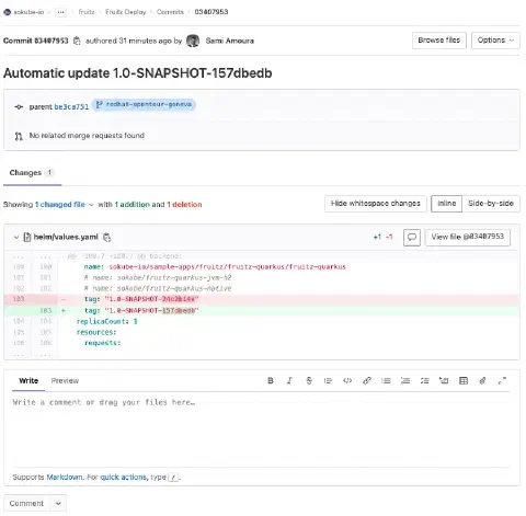 GitLab GitOps source code updated