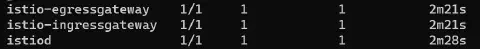 istio-system pods