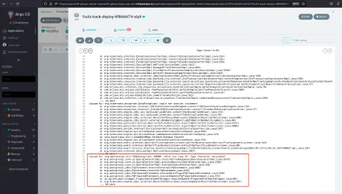 ArgoCD logs