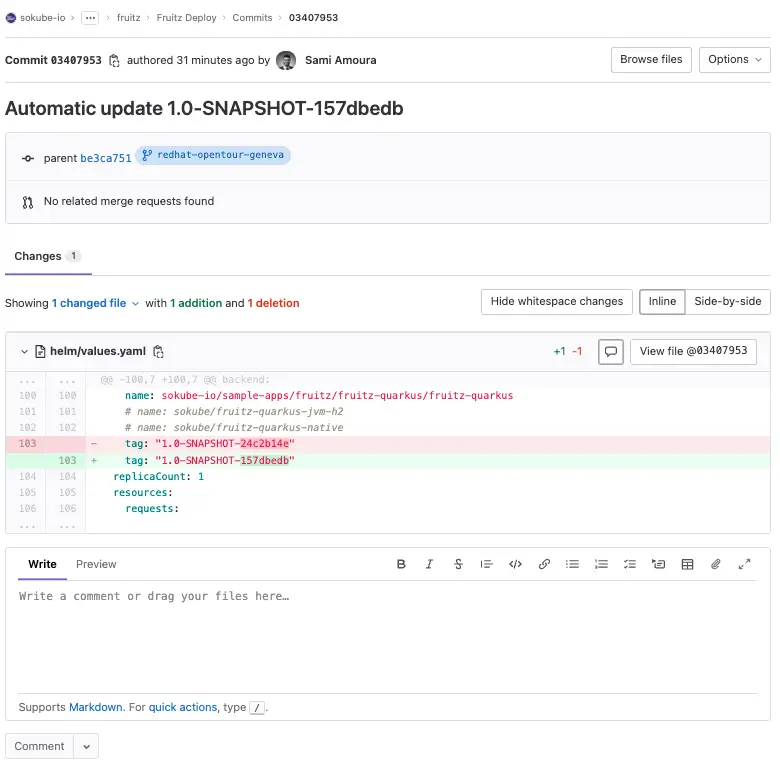 GitLab GitOps source code updated